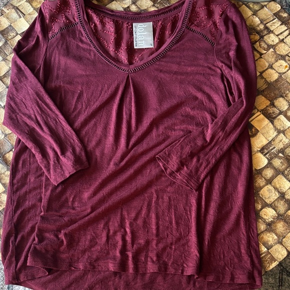 dolan Tops - Dolan Burgundy Long Sleeve Top/anthropologie
